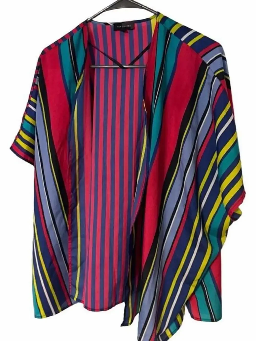The Limited Short Sleeve Cover-Up - Striped : ,